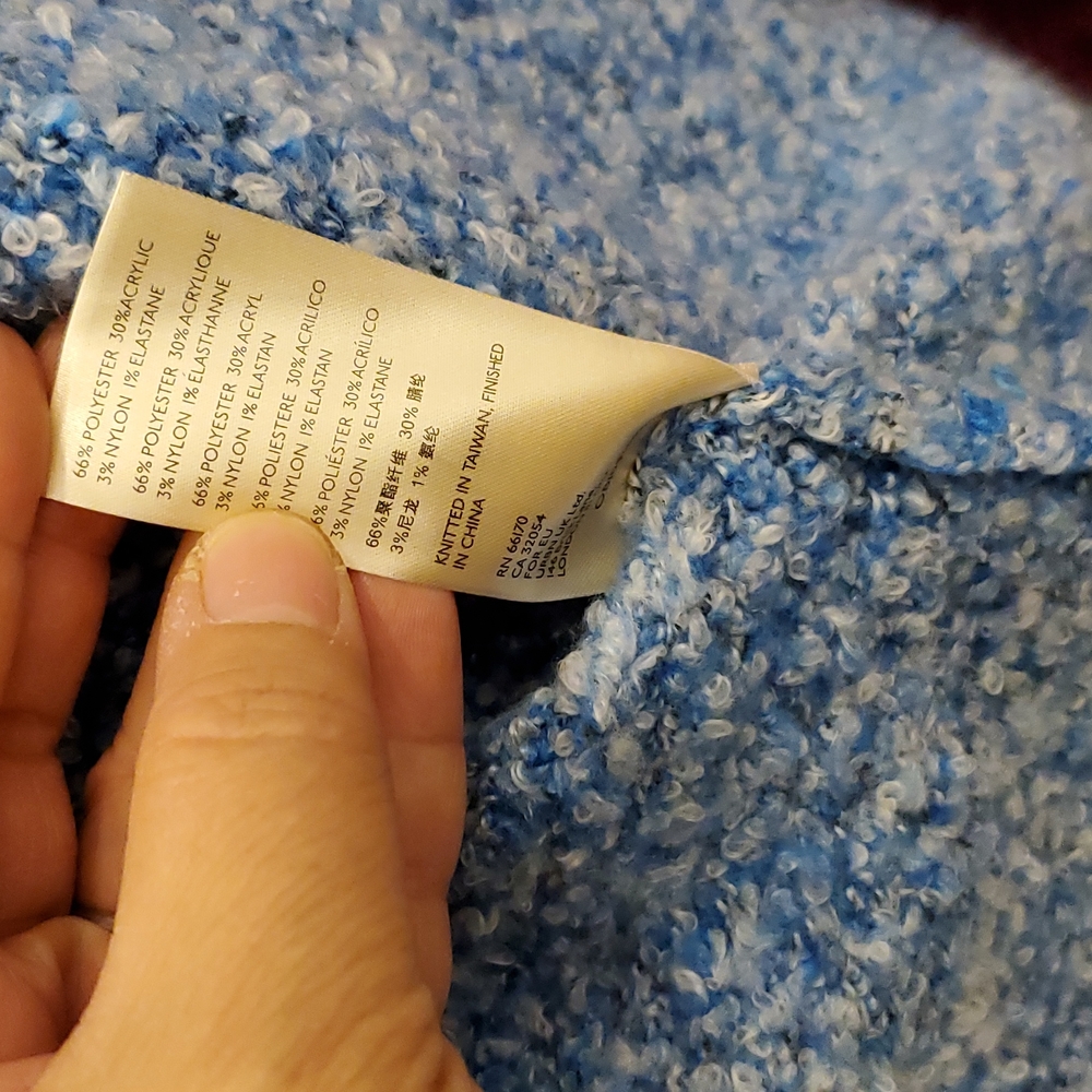 NWT FREE PEOPLE Bff Oversized Open Front Cardigan in Blue - Picture 6 of 8